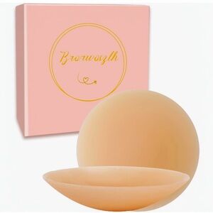 Brorwoszlh Reusable Nipple Covers - Cream